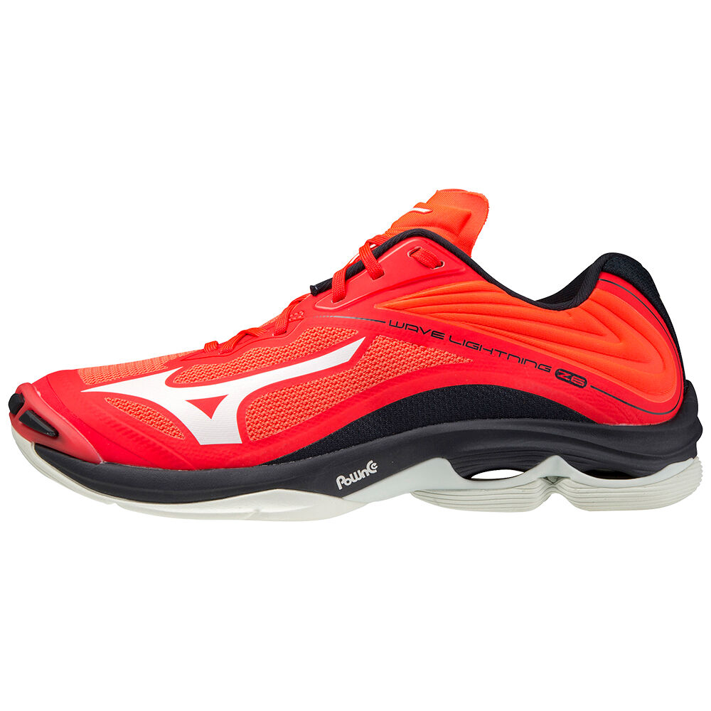 Sapatilhas Voleibol Mizuno Wave Lightning Z6 - Homem - Laranja/Branco/Azuis - RQAGZ6281